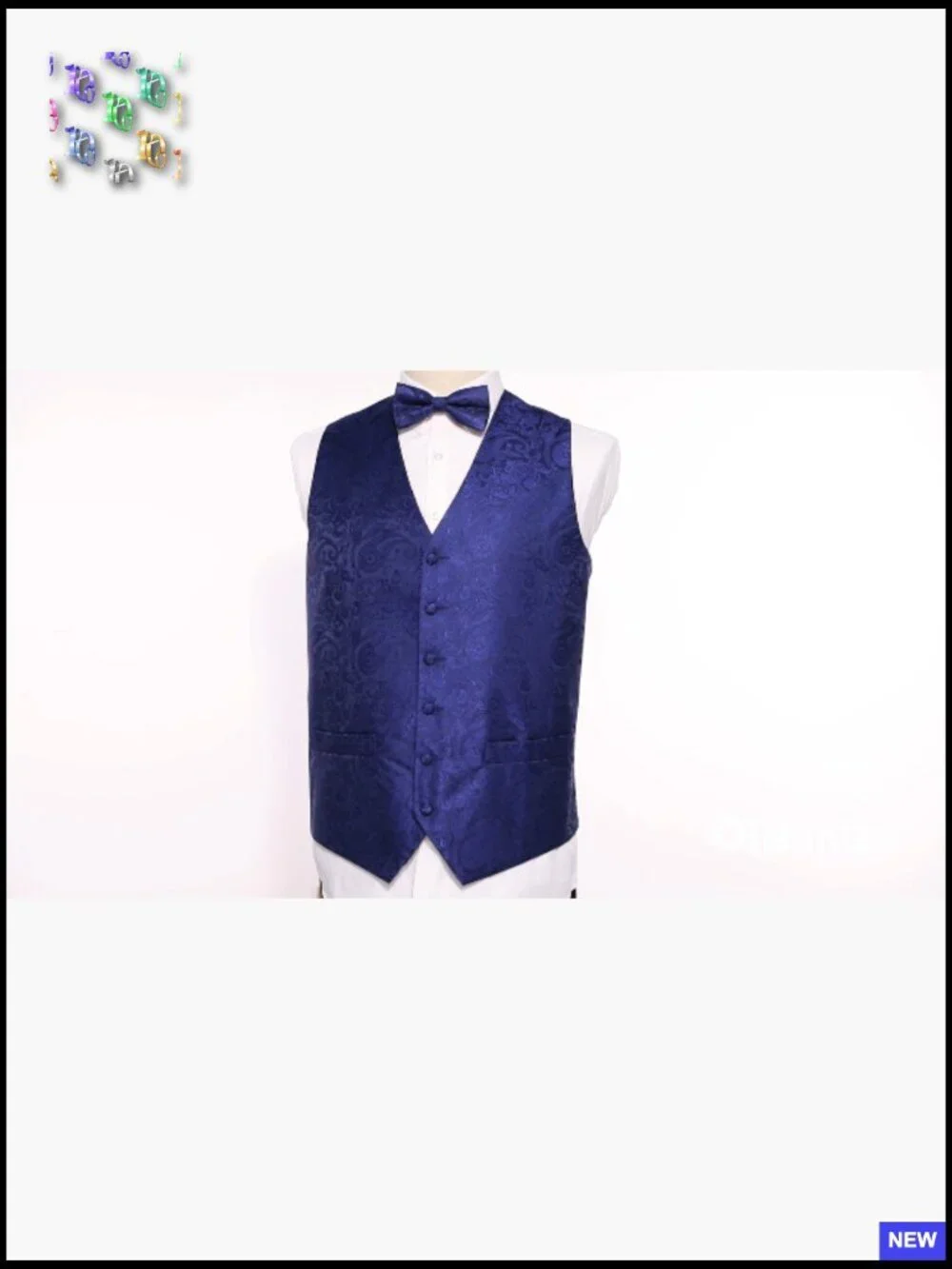 Silk Jacquard Vest Set Formal Classic Elegant Wedding Party Tuxedo 5PCS